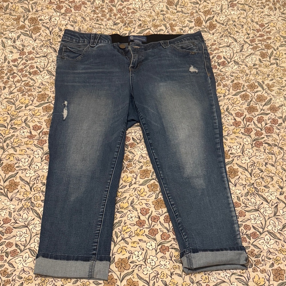 Women's Blue Distressed Jeans